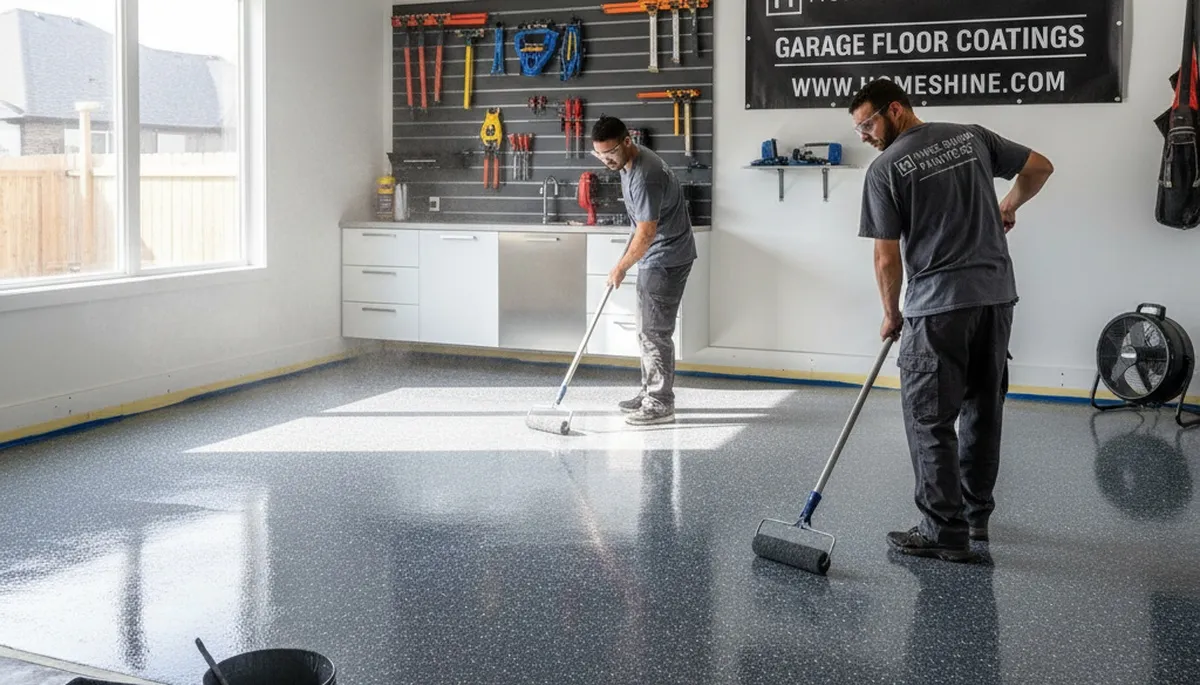 Epoxy garage floor coating in Ogden UT for durable, weather-resistant, professional finish