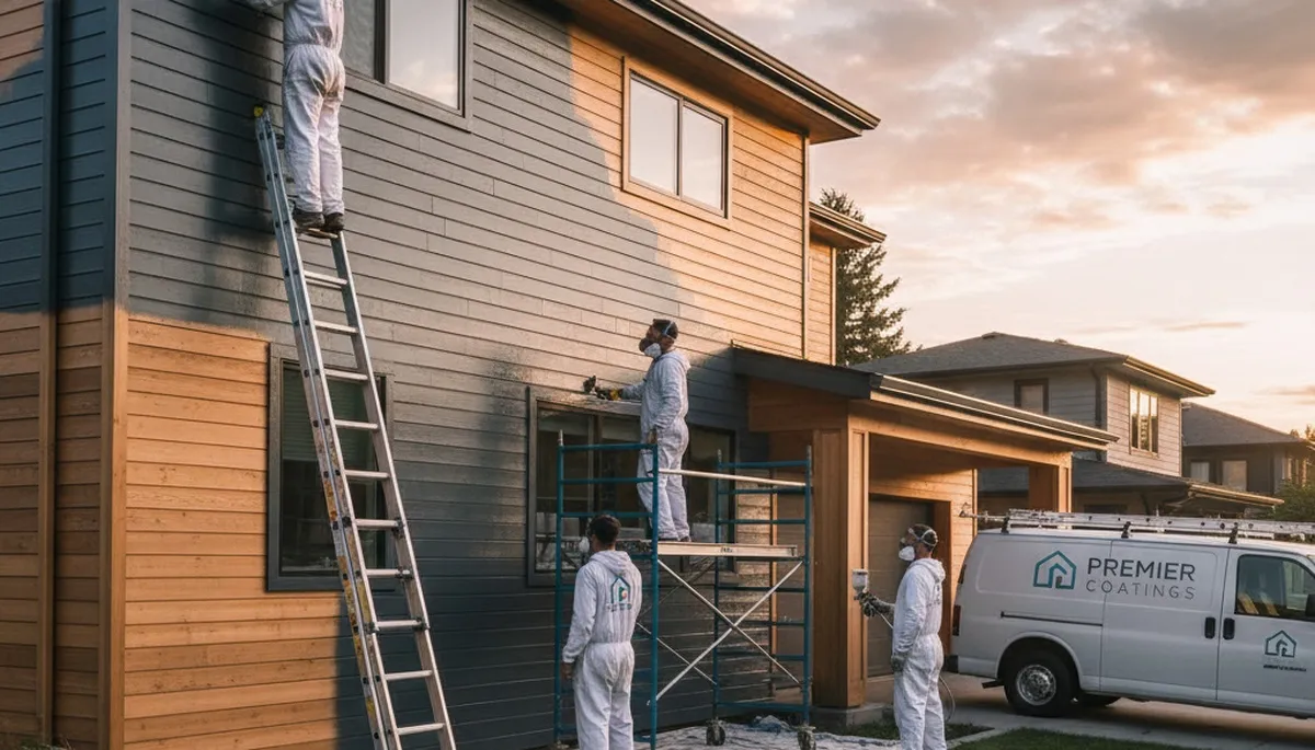 Professional siding painting on home exterior in Ogden, UT with durable, weather-resistant coatings